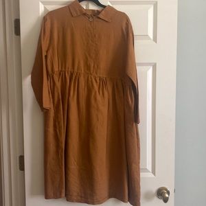 Roolee Copper Linen Dress Size Medium